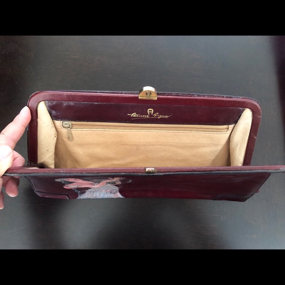 One of a kind hand painted Etienne Aigner Clutch - Picture 4 of 6